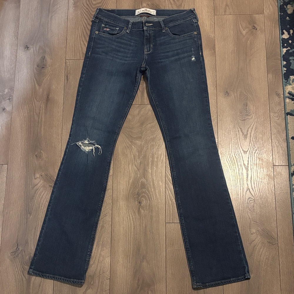 Hollister Dark Blue Straight Leg Jeans